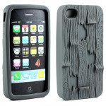 Wholesale iPhone 4 4S 3D Plank Case (Gray)